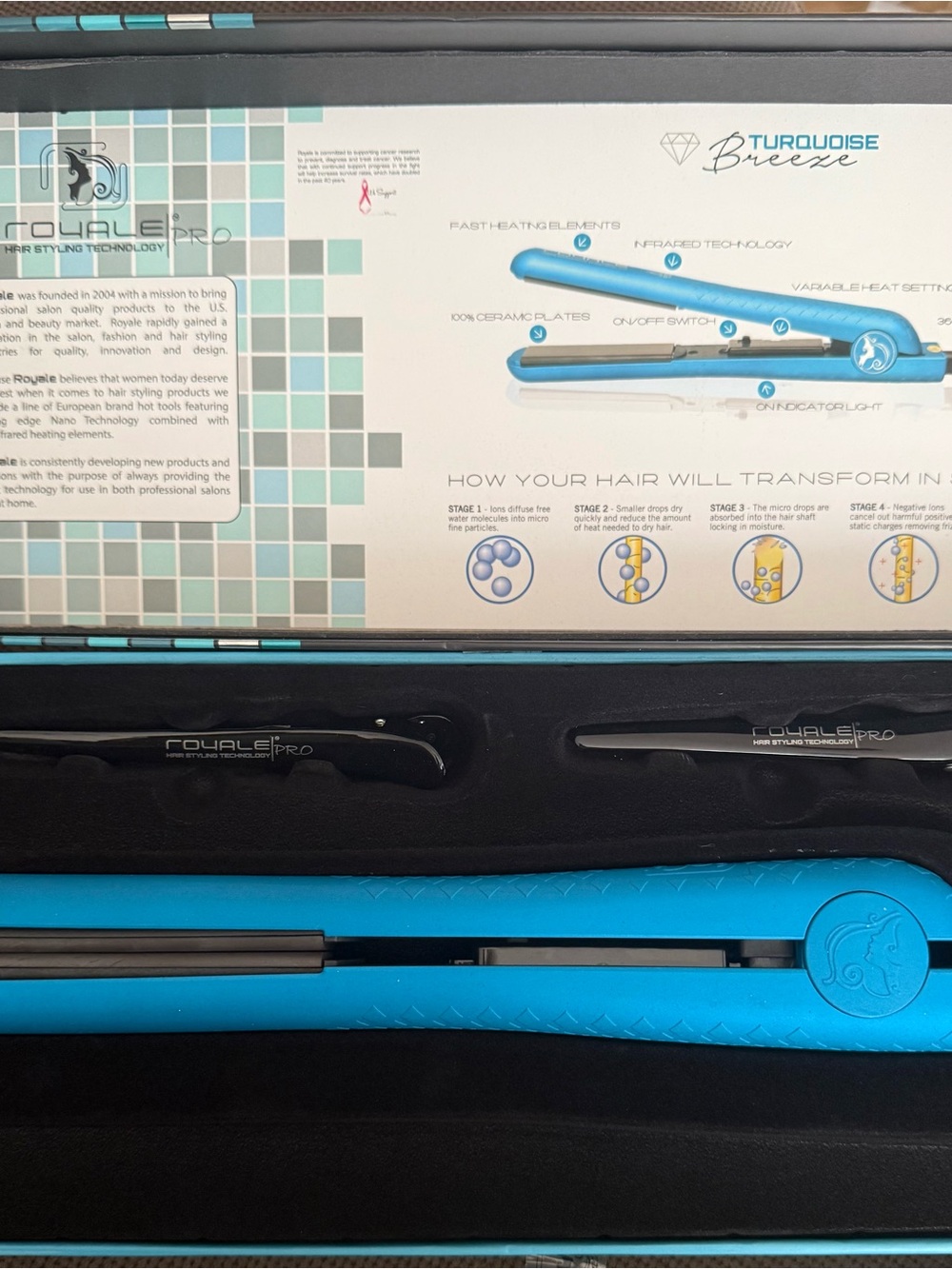 Royale Pro Turquoise Breeze Hair Straightener